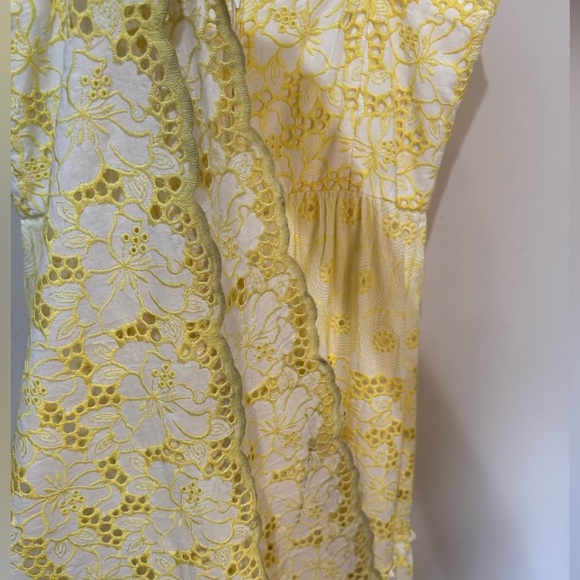 Lilly Pulitzer Kyla Maxi Dress SZ 2 St.Tropez Yellow Garden Floral Eyelet - Picture 14 of 15